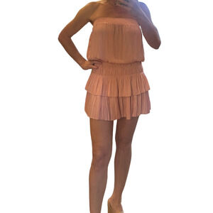 Mustard Seed Strapless Pink Dress